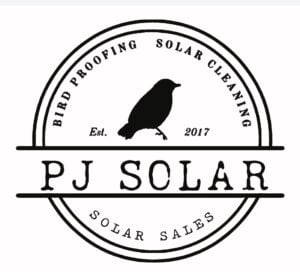 PJ SCLAR solar panel cleaning bird proofing and solar sales established 2017